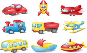 cartoon Fine children toys vector